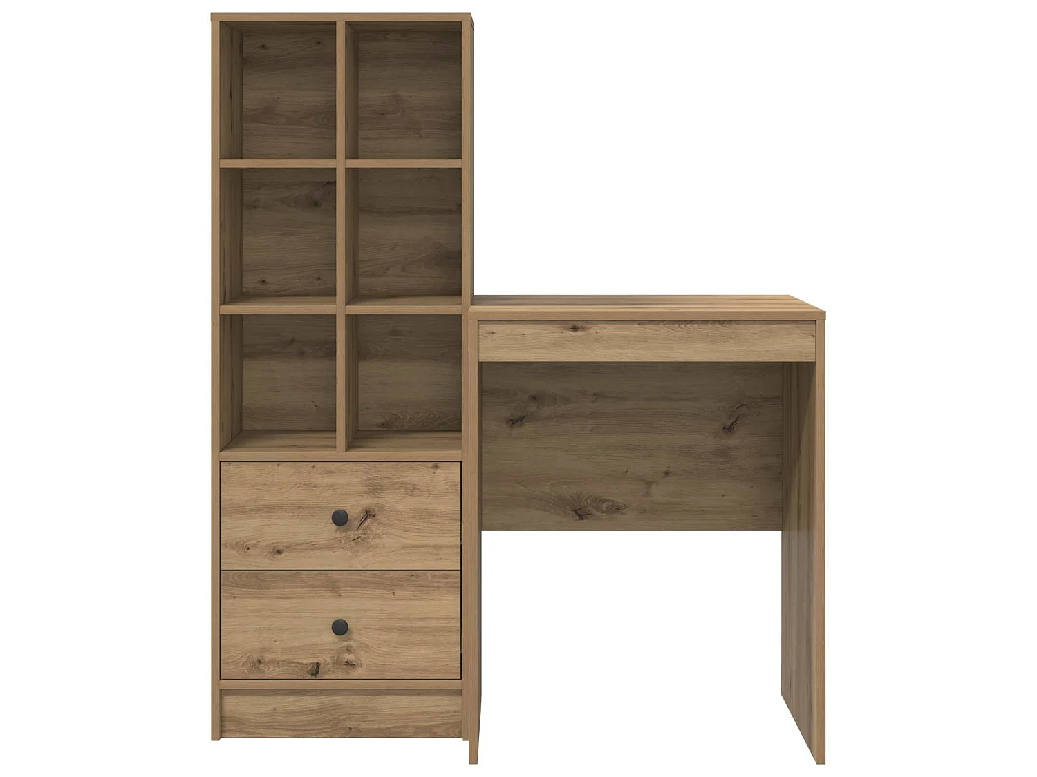 Schreibtisch mit Schubladen mit Regal 2 pcs Artisan-Eiche