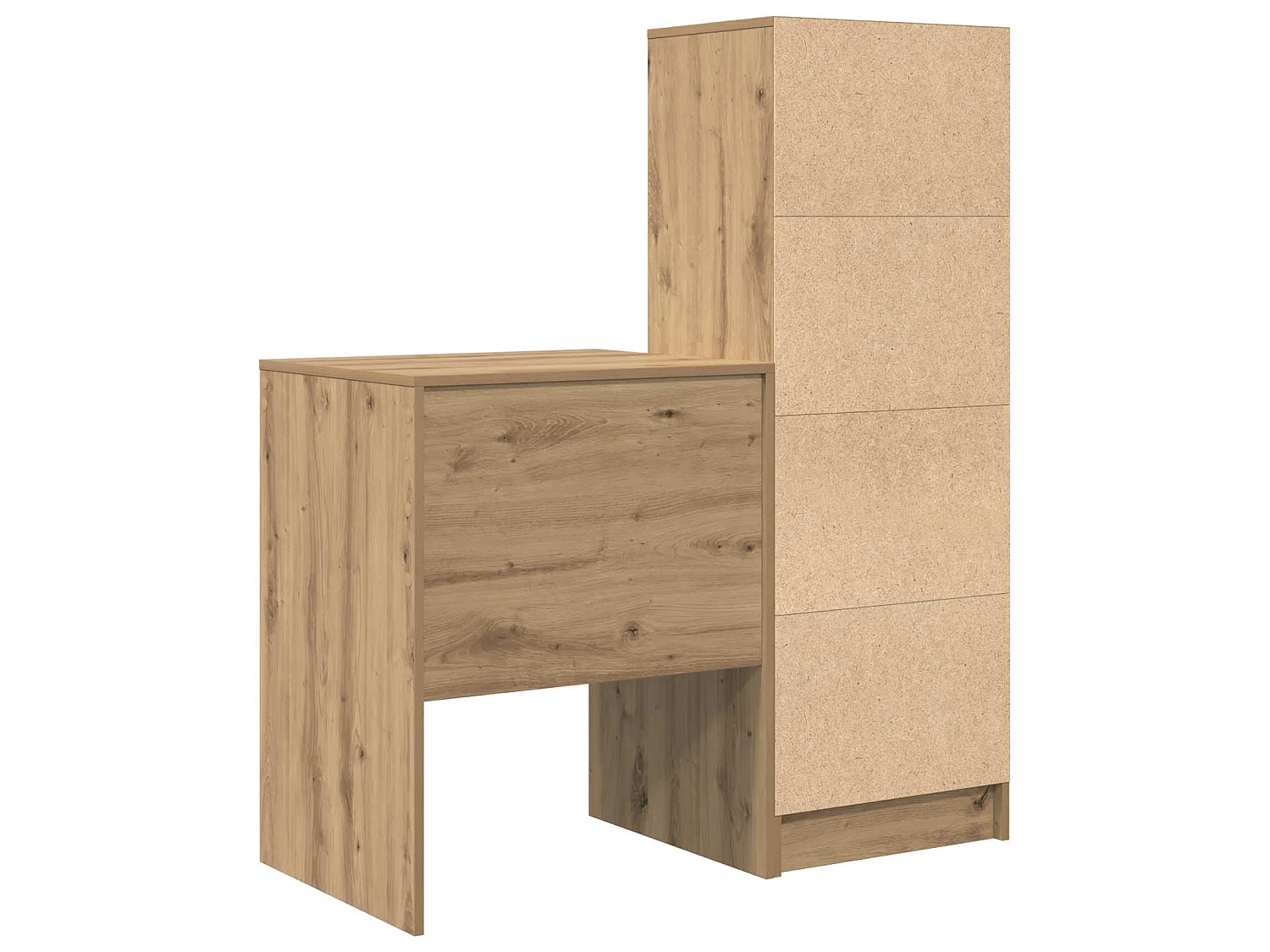Schreibtisch mit Schubladen mit Regal 2 pcs Artisan-Eiche