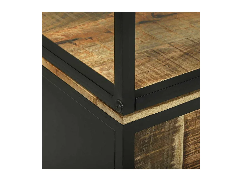 Hochboard Braun 70 x 35 x 180 cm Massivholz Mango