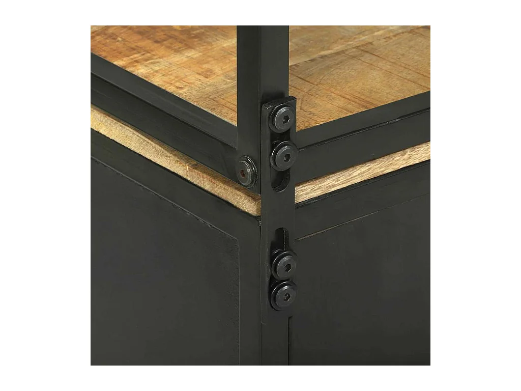 Hochboard Braun 70 x 35 x 180 cm Massivholz Mango