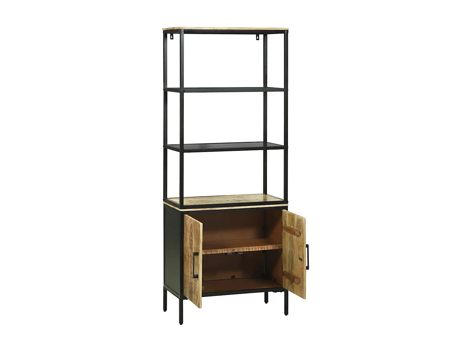 Haut Armoire Marron 70 x 35 x 180 cm Bois de manguier massif