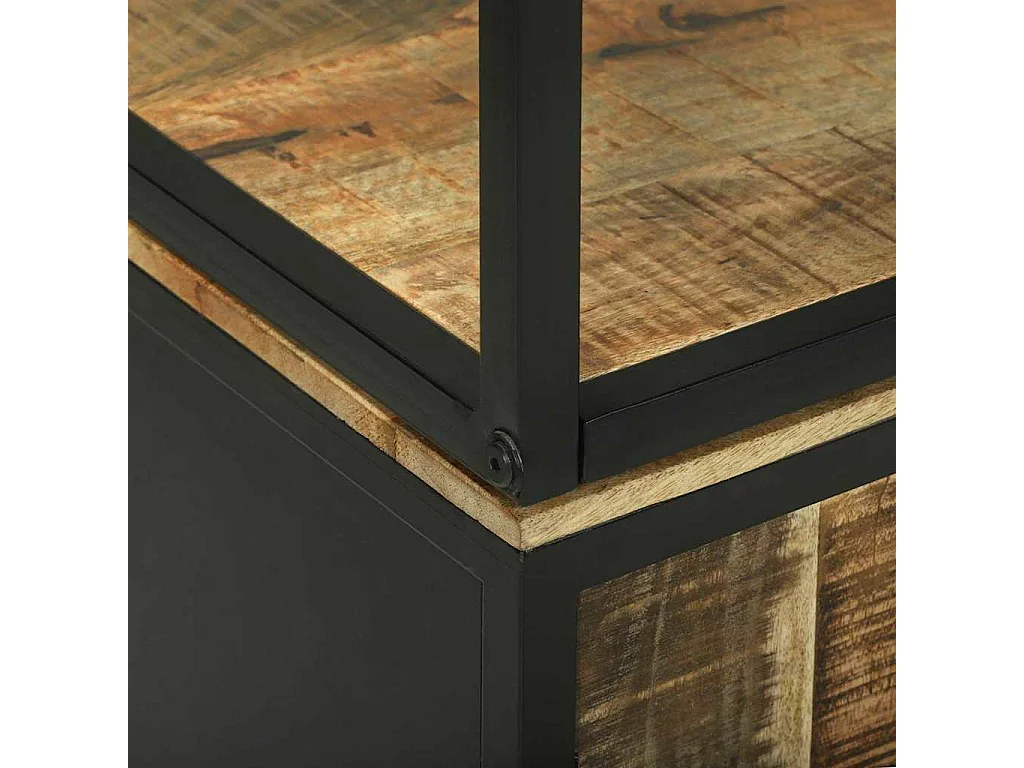 Haut Armoire Marron 70 x 35 x 180 cm Bois de manguier massif