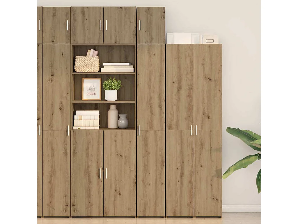 Armoire de rangement 2 pièces avec étagères 2 pcs