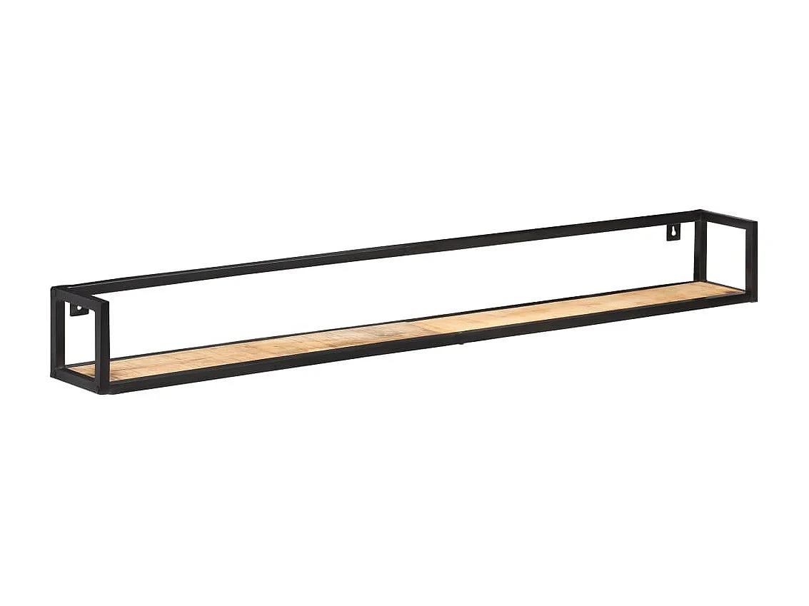 Étagères murales 2 pcs 160 cm Bois de manguier brut