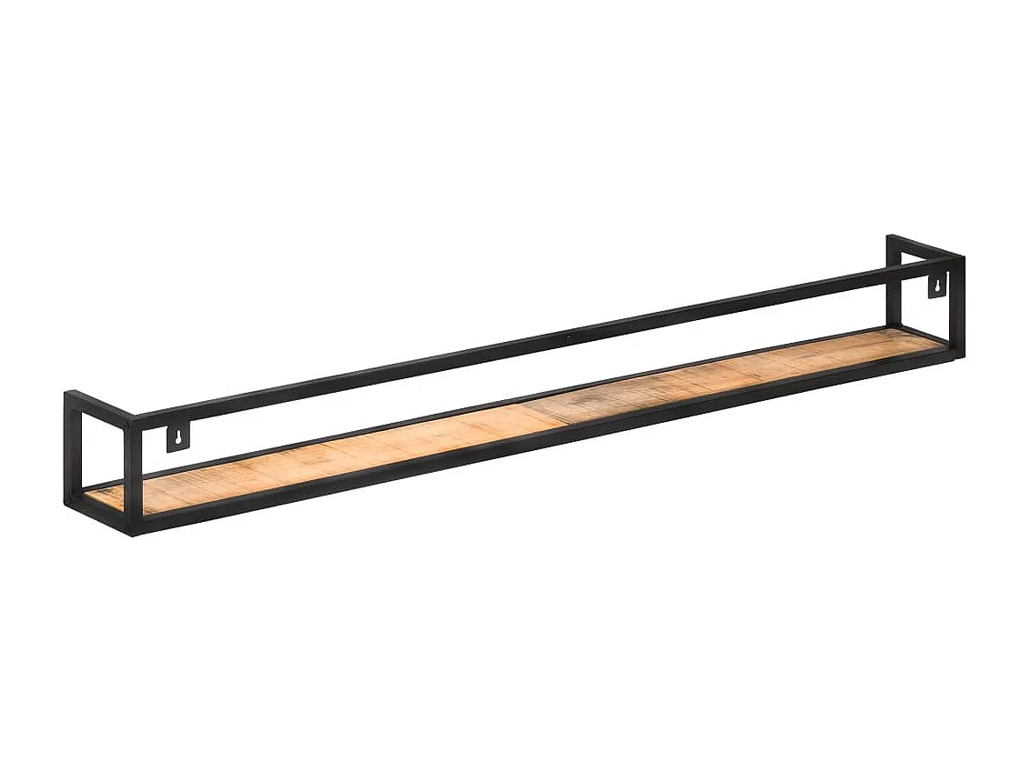 Étagères murales 2 pcs 160 cm Bois de manguier brut