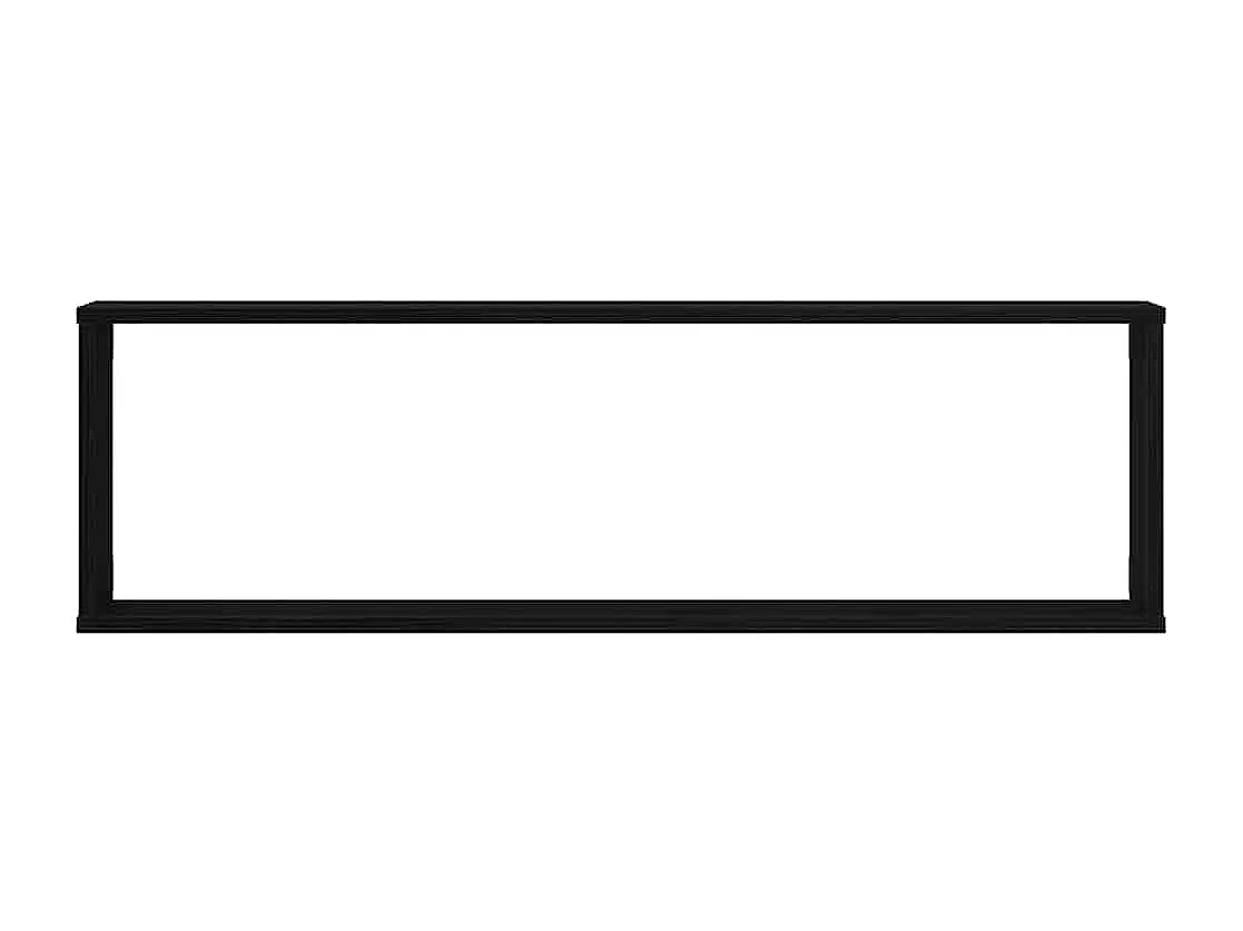 Mensole Parete Cubo 2 pz Rovere Nero 100x15x30 cm Multistrato