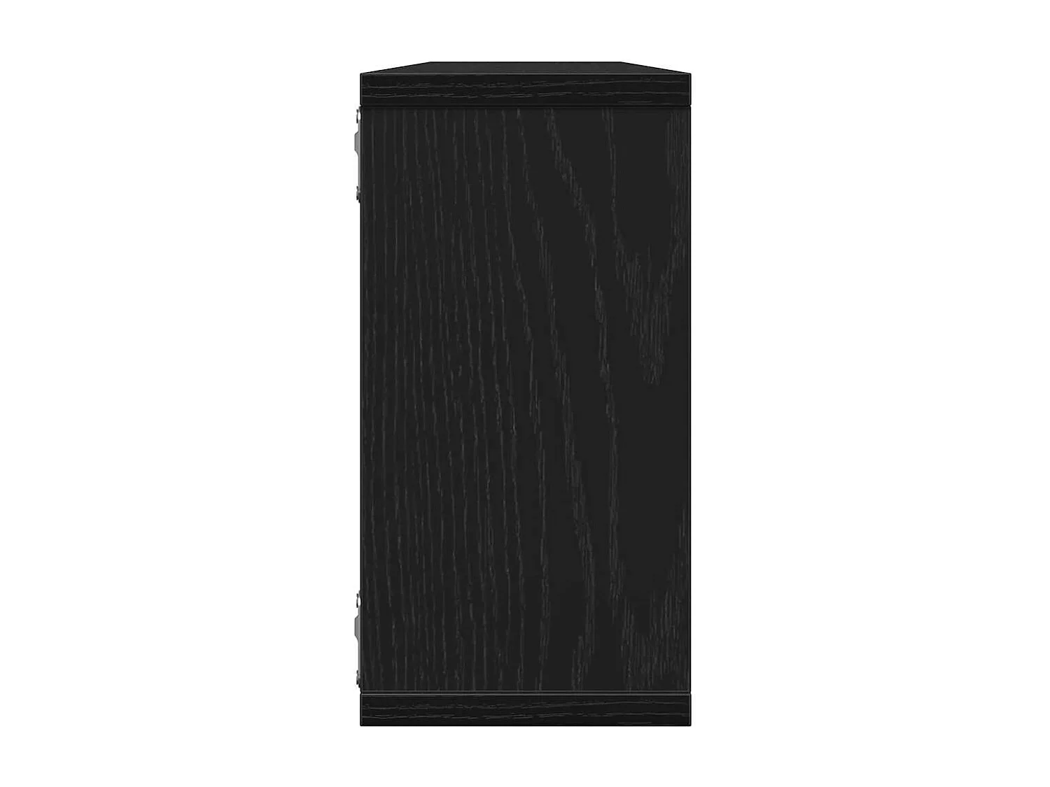 Mensole Parete Cubo 2 pz Rovere Nero 100x15x30 cm Multistrato