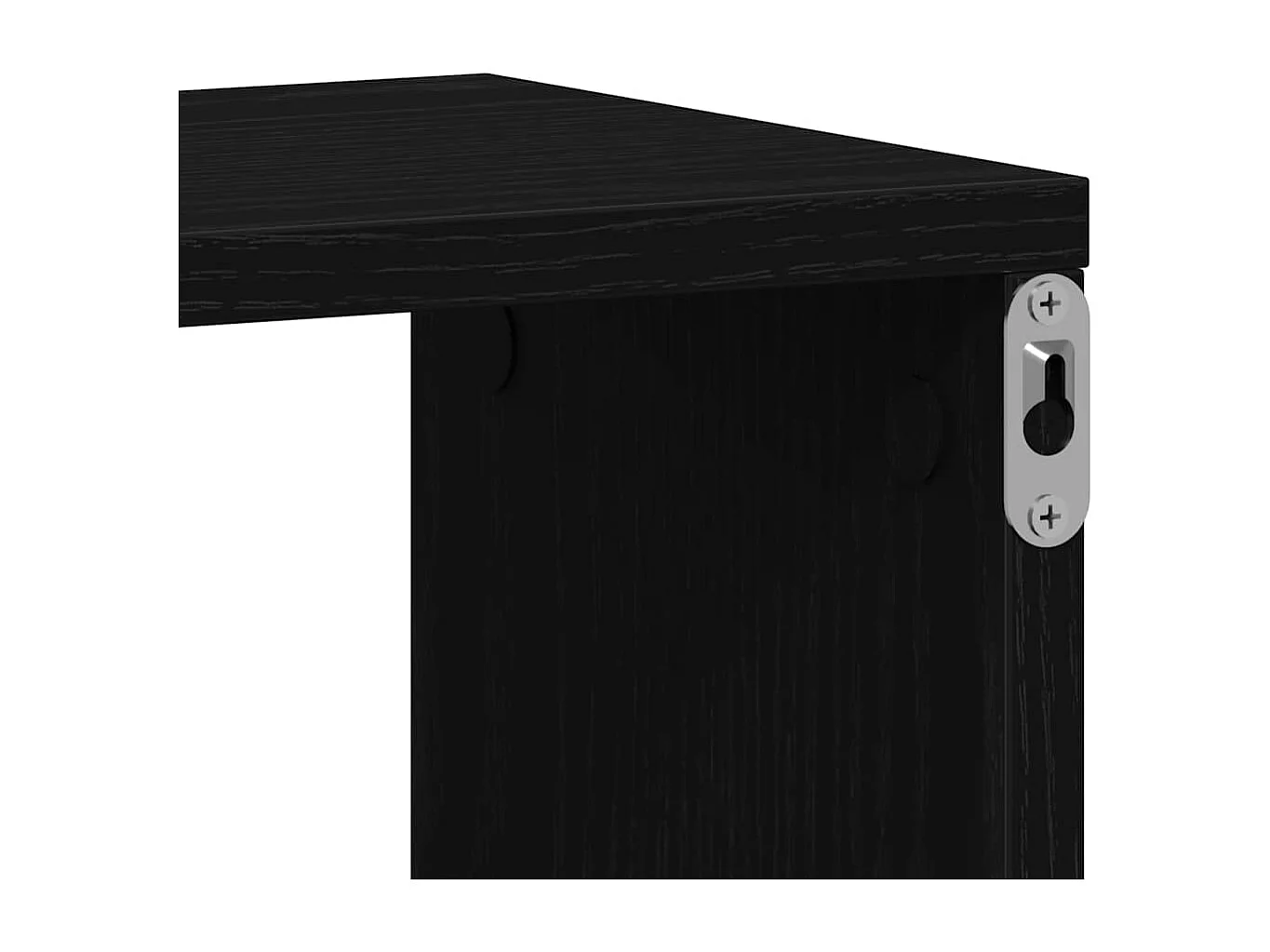 Wandrekken Kubusvormig 2 st 100x15x30 cm spaanplaat zwart