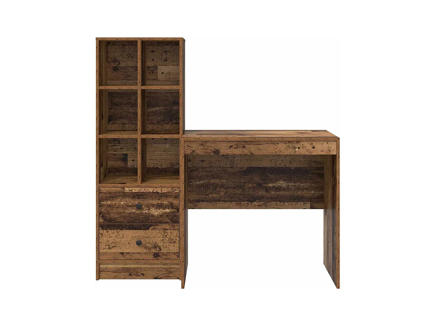 Schreibtisch mit Stauraum 2 pcs Altholz 80 x 50 x 76 cm