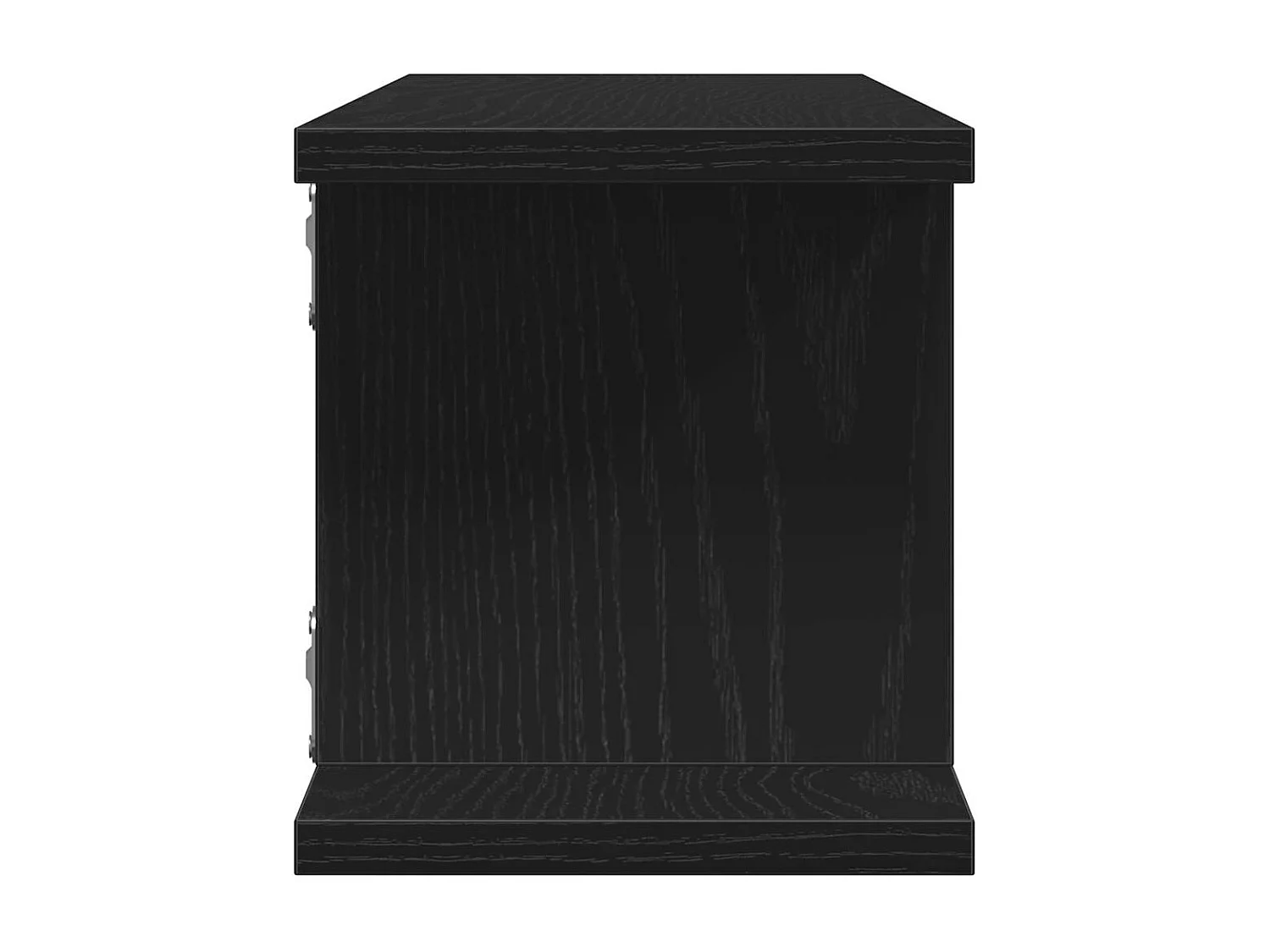 Mensole da Parete 2 pz Rovere Nero 75x18x20 cm in Truciolato