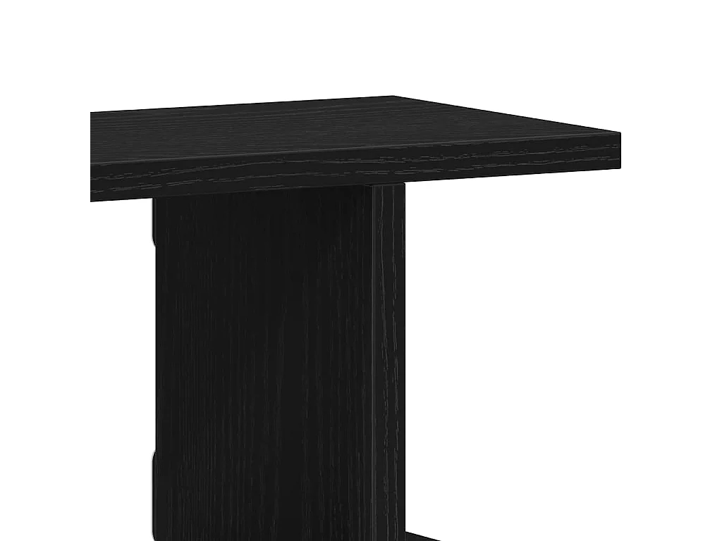 Wandplanken 2 st 75x18x20 cm spaanplaat zwart eikenkleurig