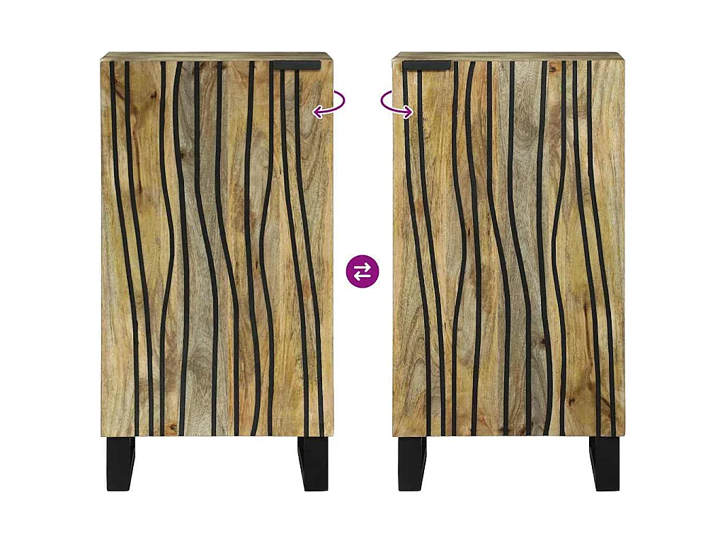 Buffet Marron 40 x 33 x 75 cm bois de manguier massif