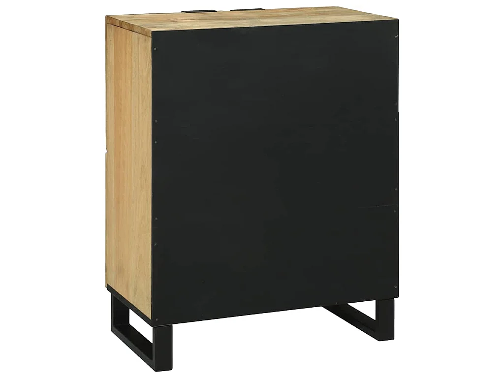 Sideboard Braun 60 x 33 x 75 cm massives Mangoholz