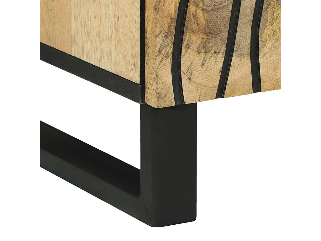 Sideboard Braun 60 x 33 x 75 cm massives Mangoholz