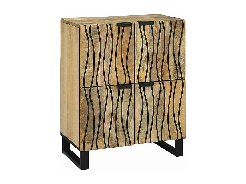 Buffet Marron 60 x 33 x 75 cm bois de manguier massif