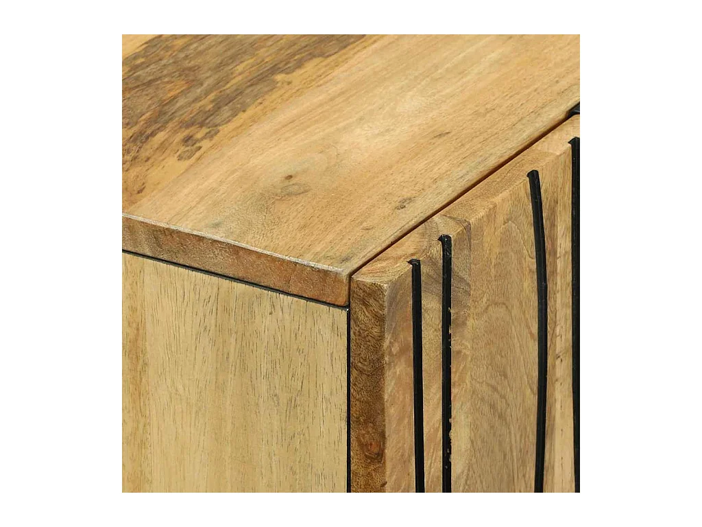 Hochboard Braun 60 x 33 x 100 cm massives Mangoholz