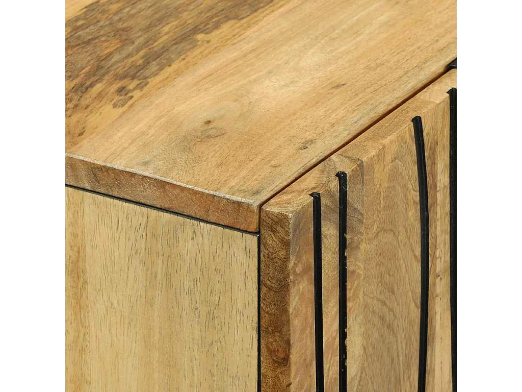 Highboard Marrone 60 x 33 x 100 cm legno massello di mango