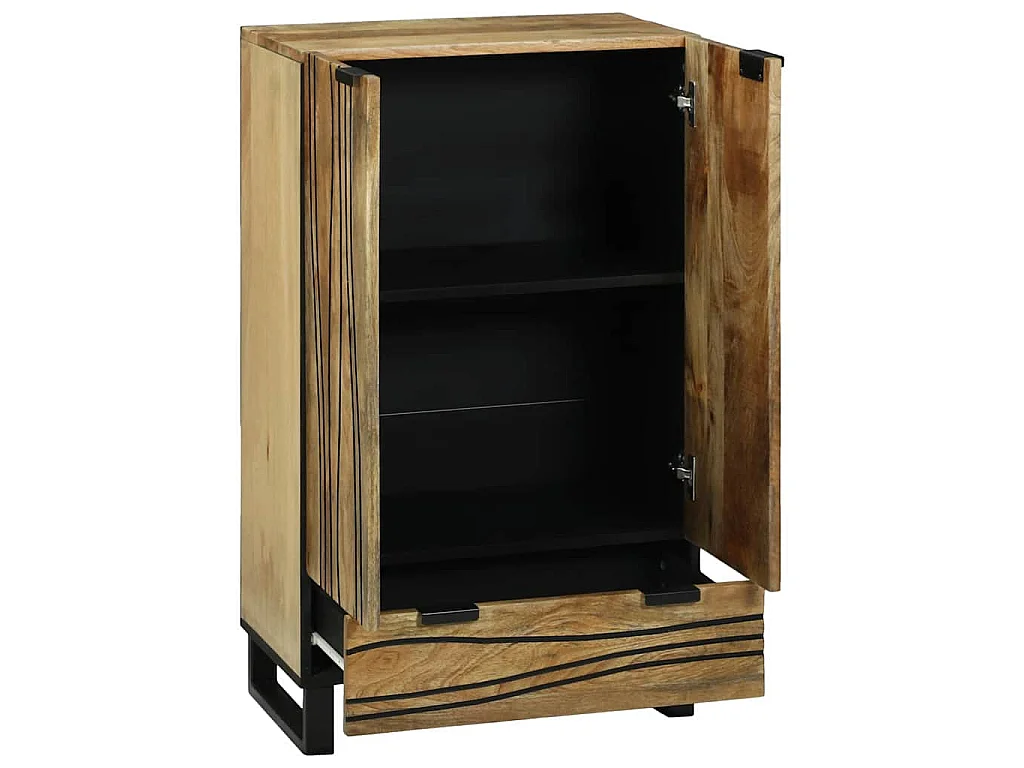 Highboard Bruin 60 x 33 x 100 cm massief mangohout
