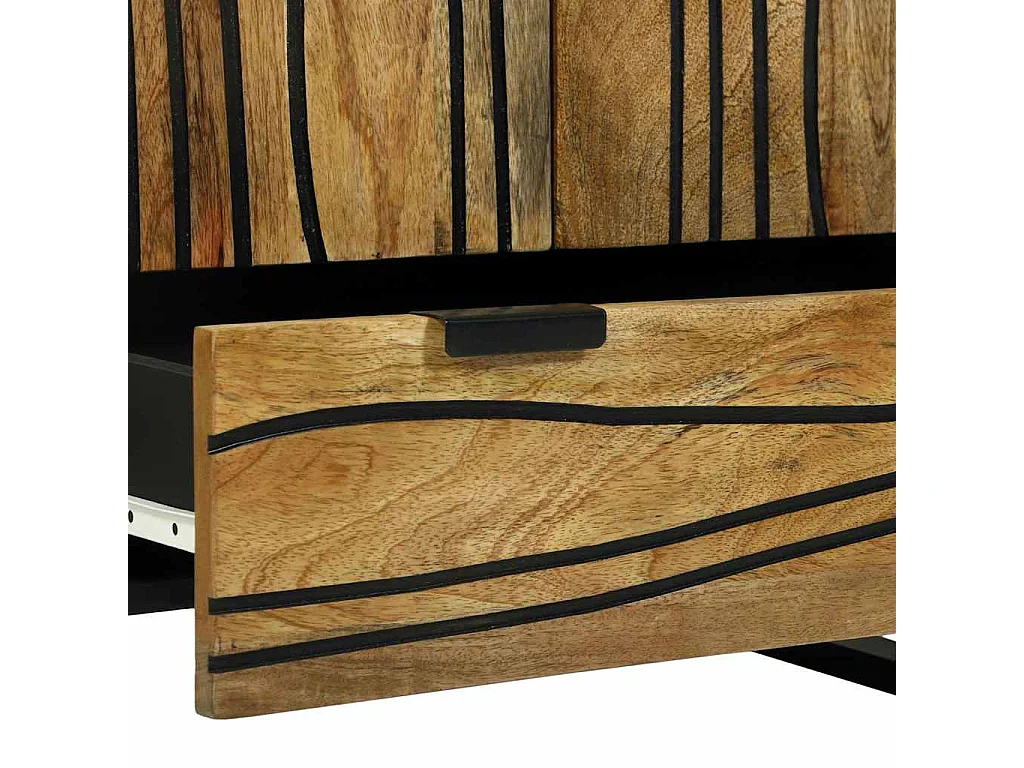 Highboard Bruin 60 x 33 x 100 cm massief mangohout