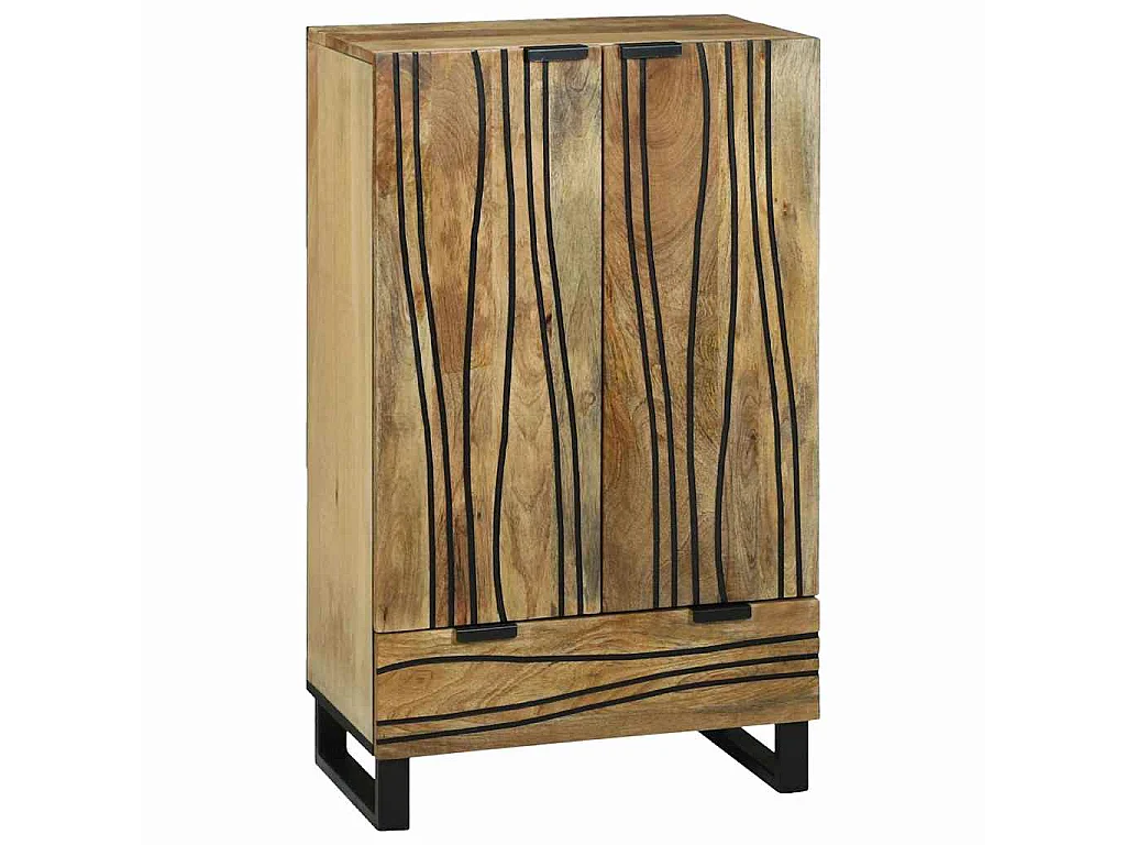 Highboard Castanho 60 x 33 x 100 cm Madeira de mangueira maciça