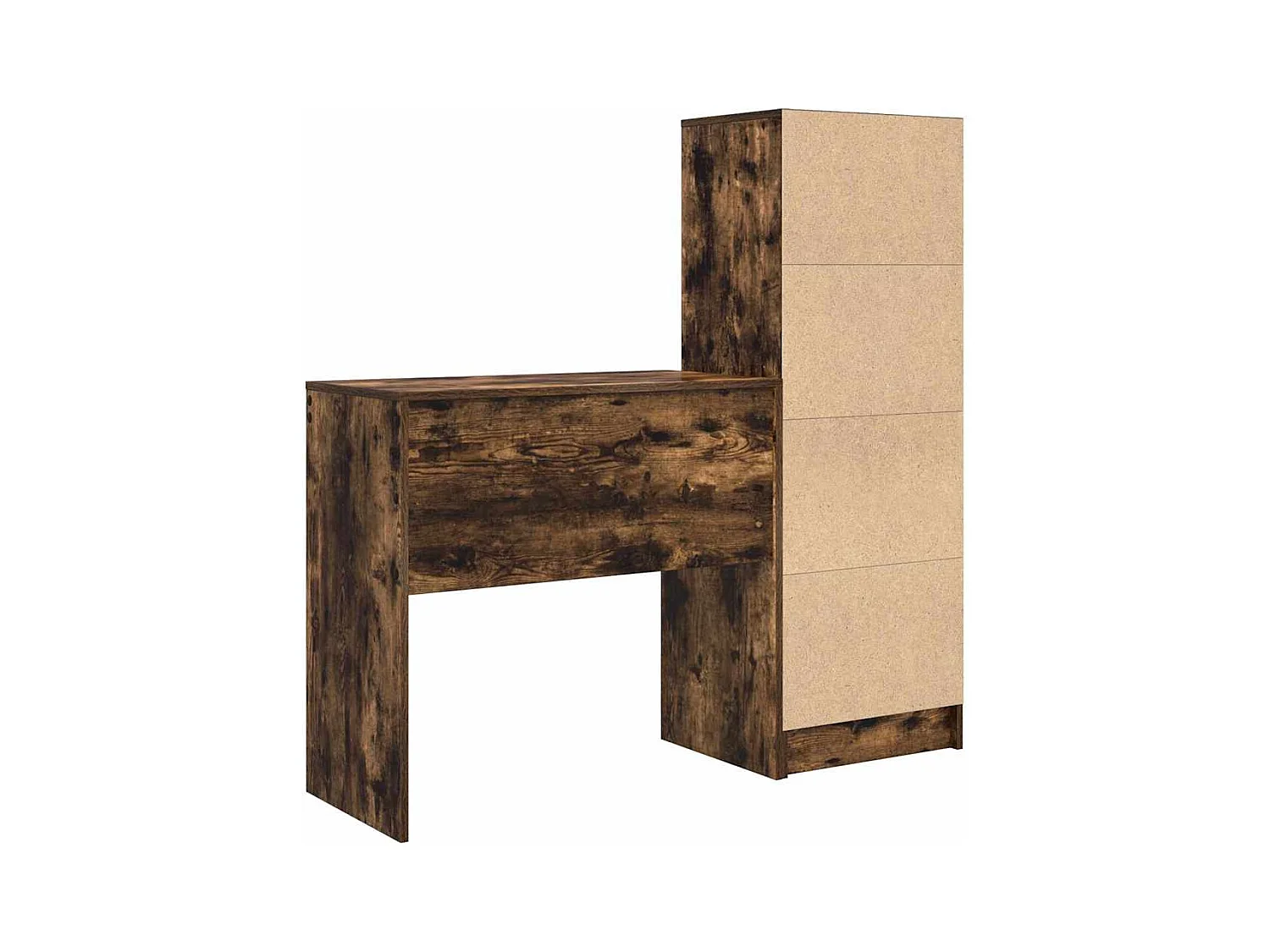 Bureau avec rangement 2 pcs Chêne fumé 80 x 40 x 76 cm