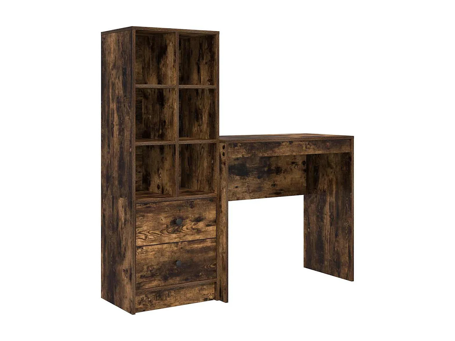 Mesa com gaveta 2 pcs Carvalho Defumado