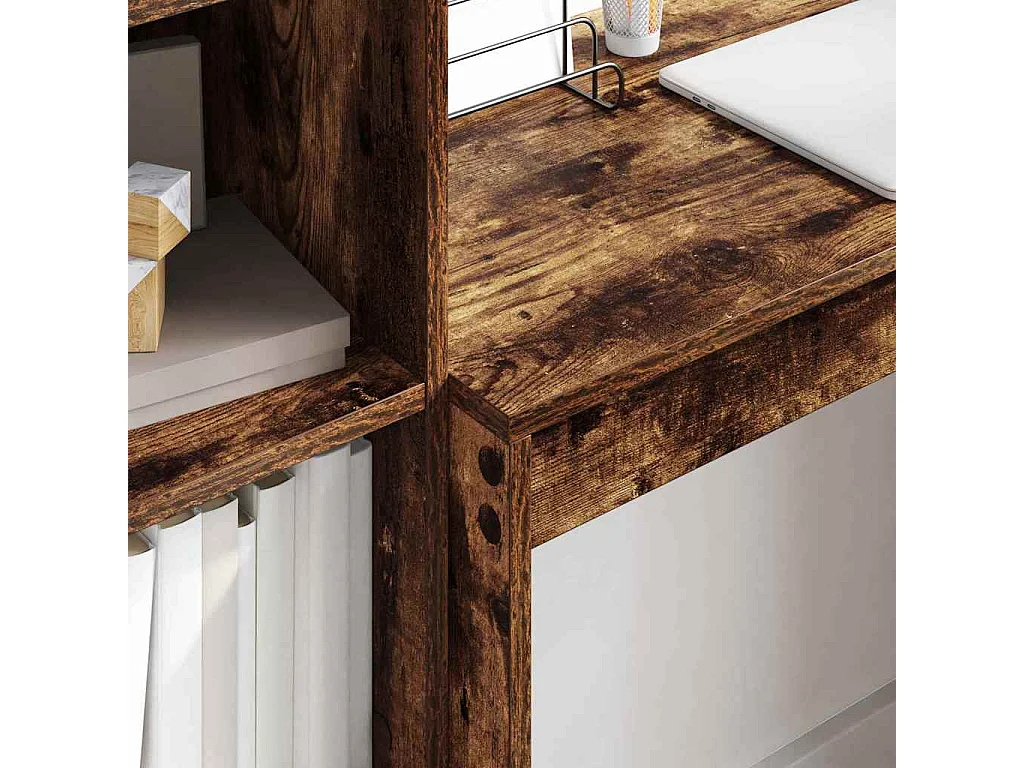 Mesa com gaveta 2 pcs Carvalho Defumado