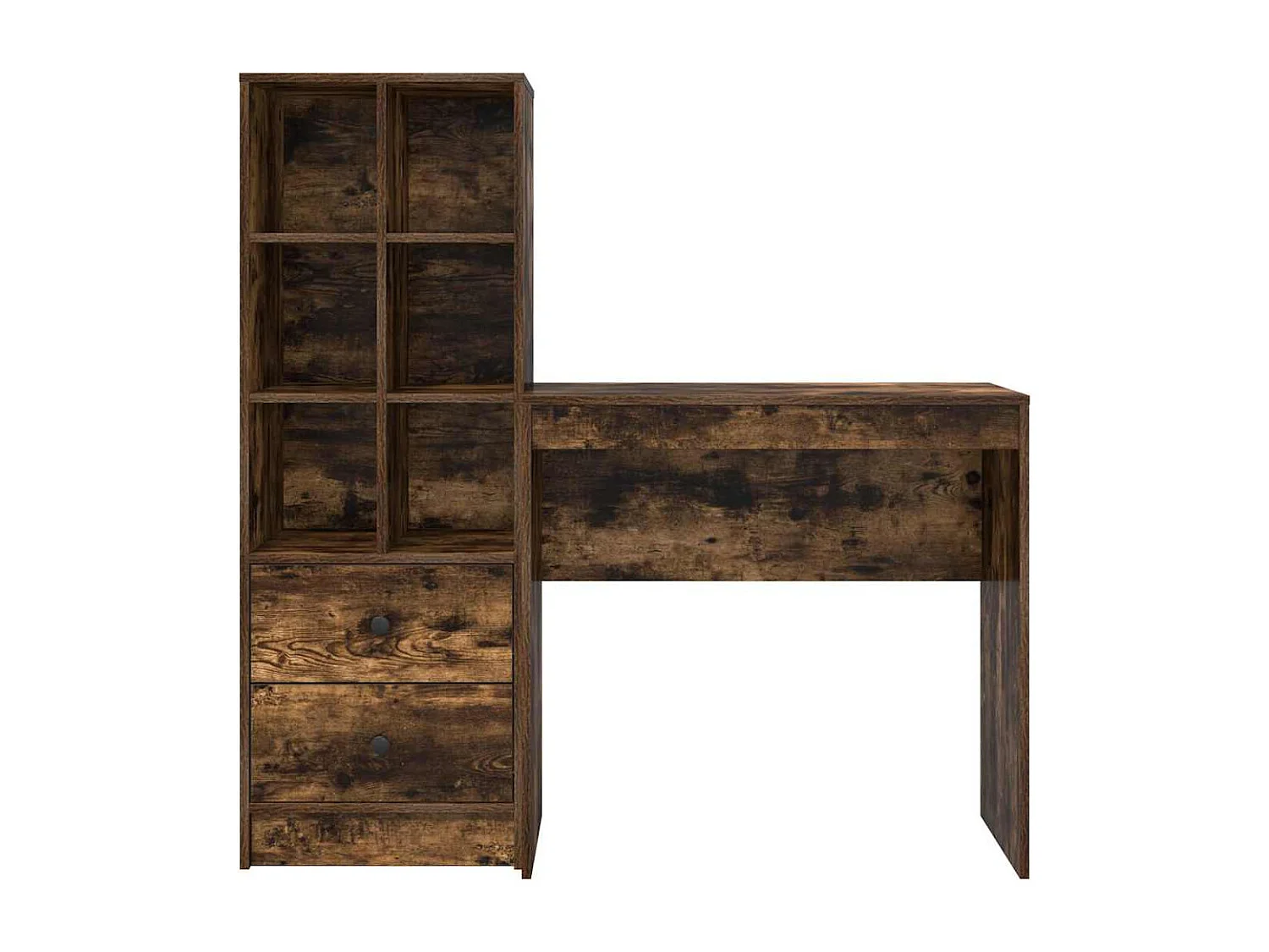 Mesa com gaveta 2 pcs Carvalho Defumado