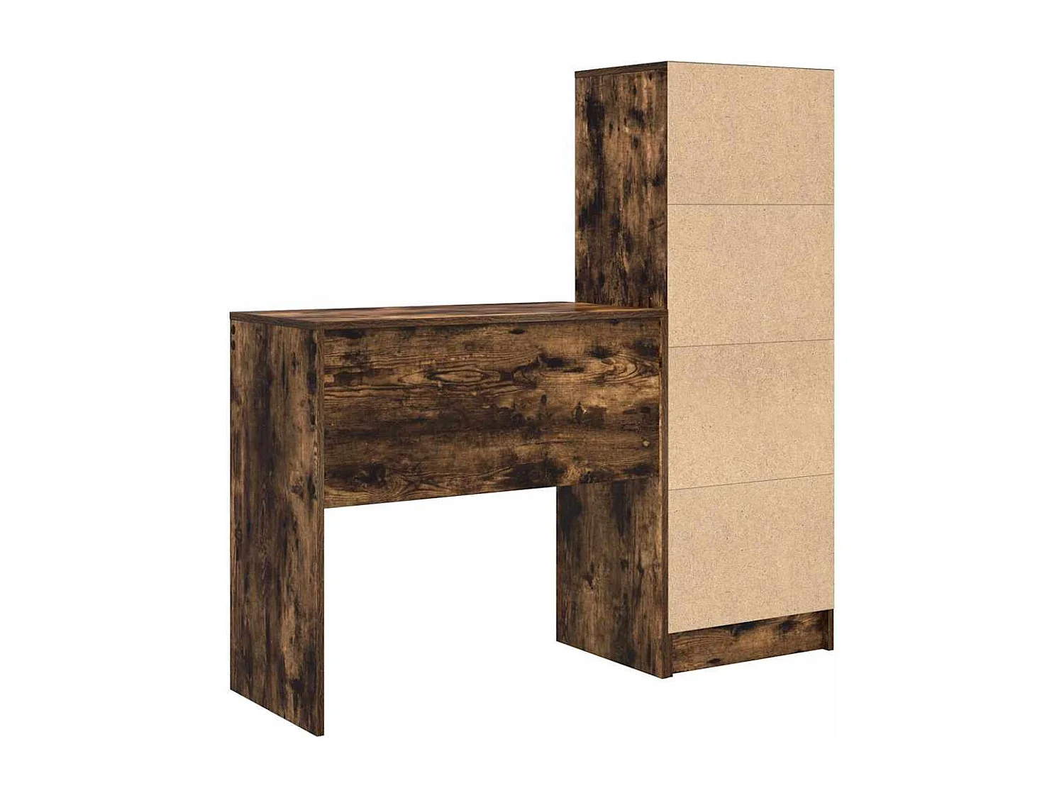 Mesa com gaveta 2 pcs Carvalho Defumado