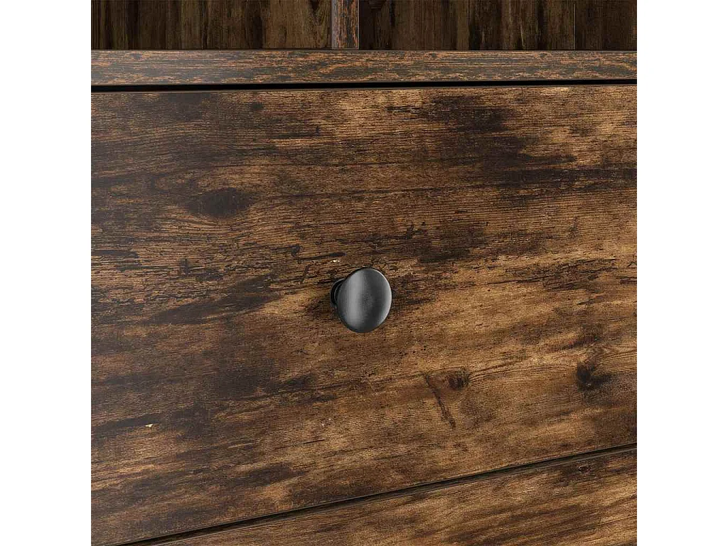 Mesa com gaveta 2 pcs Carvalho Defumado