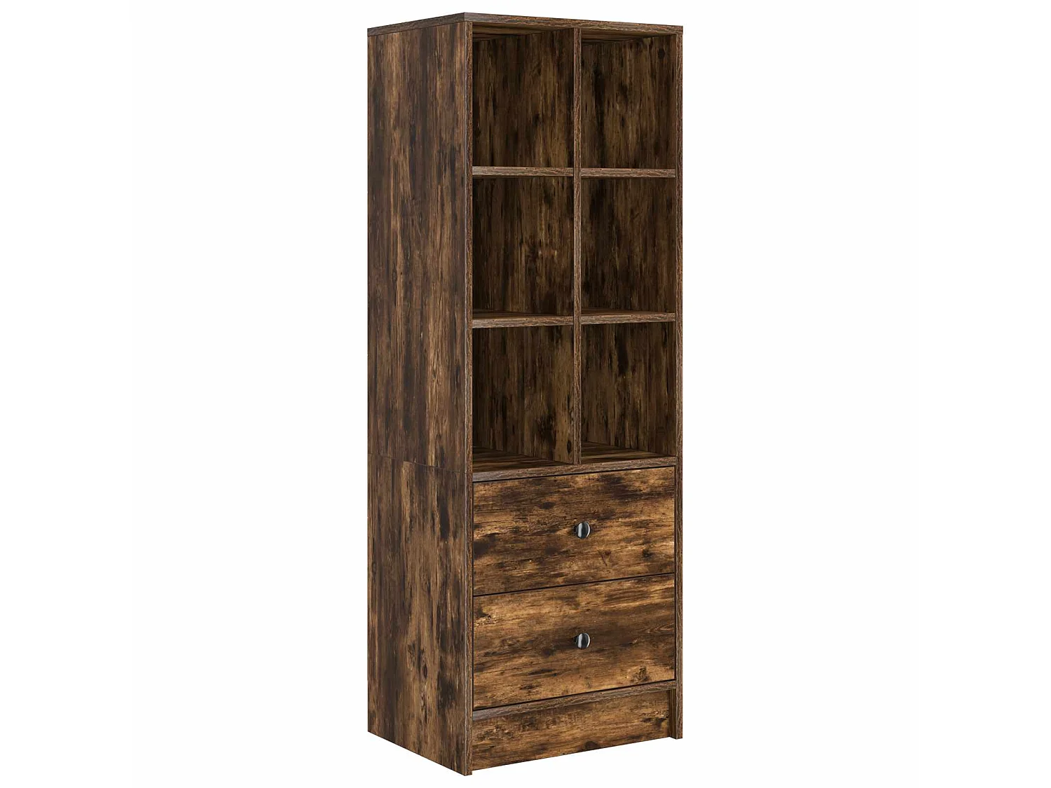 Bureau met lade met plank met opslag 2 pcs Gerookt eiken