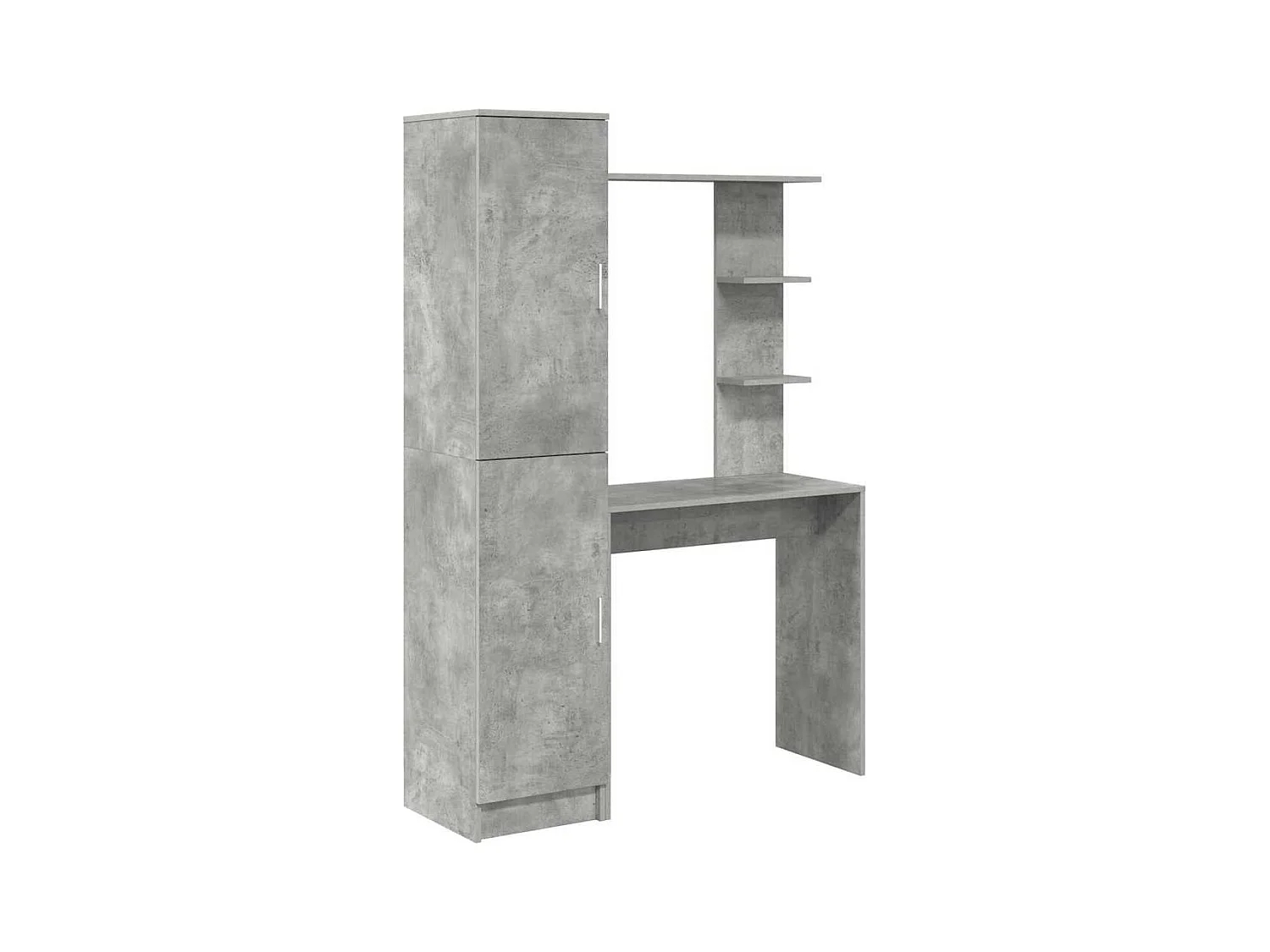 Bureau avec rangement 2 pcs Gris béton 78.5 x 37 x 154.5 cm