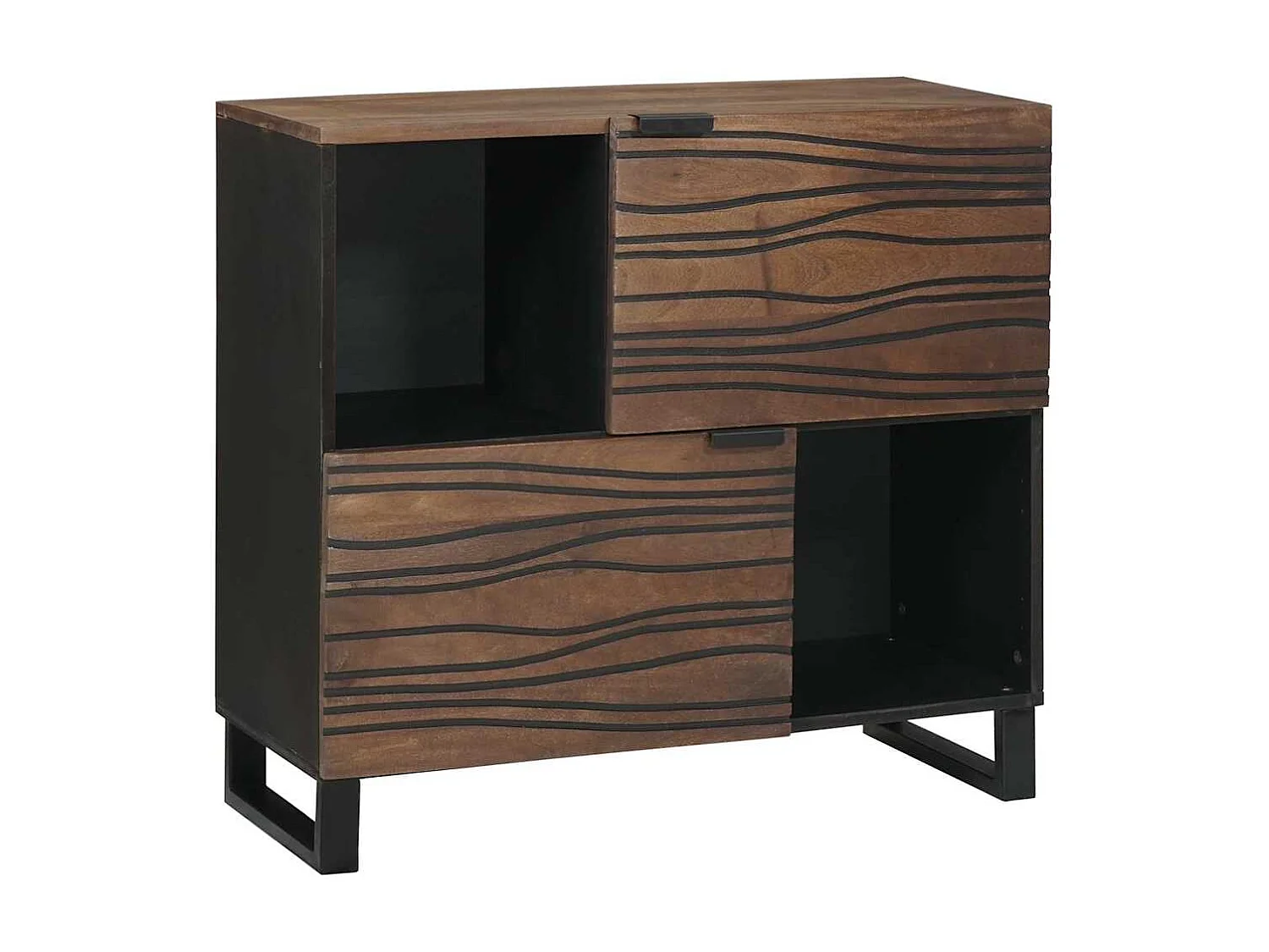 Buffet Marron 80 x 33 x 75 cm bois de manguier massif