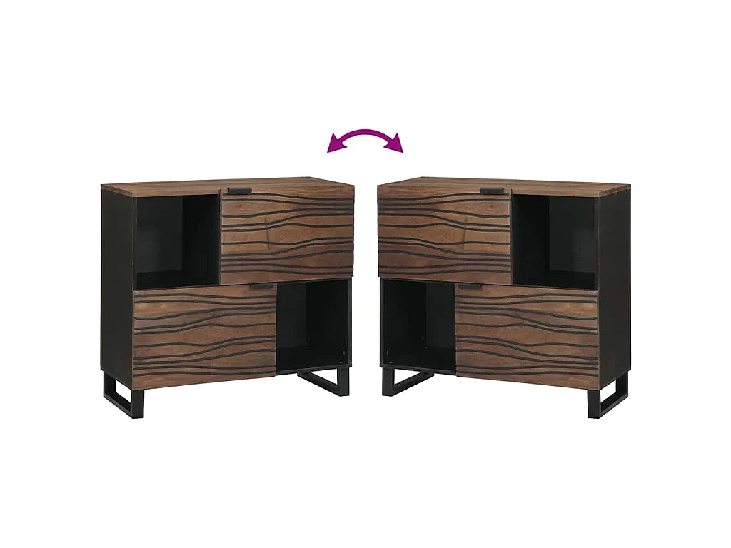 Buffet Castanho 80 x 33 x 75 cm Madeira de mangueira maciça