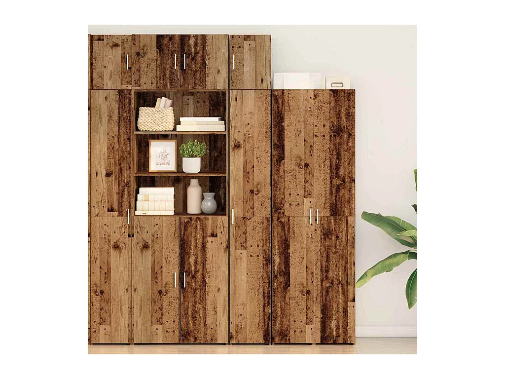 Cabinet de rangement slim Bois ancien 30 x 42.5 x 225 cm