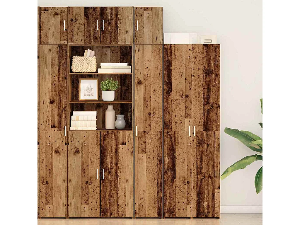 Cabinet de rangement slim Bois ancien 30 x 42.5 x 225 cm