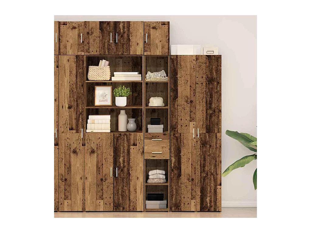 Armário de Armazenamento Slim Madeira antiga 30 x 42.5 x 225 cm