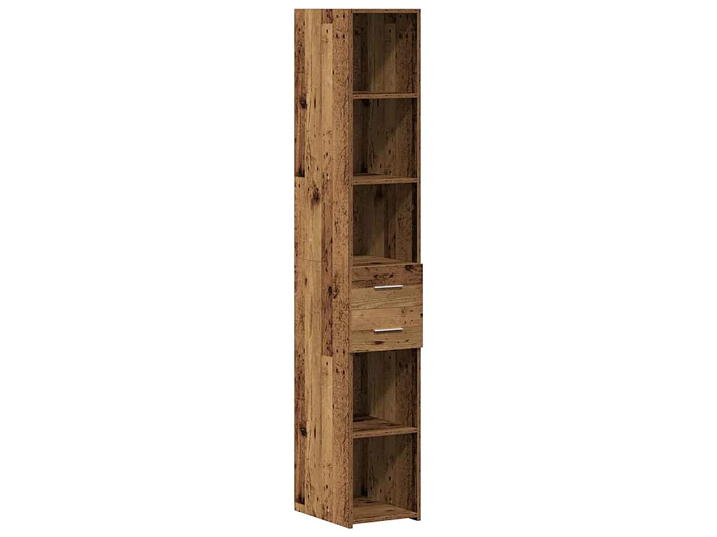 Armoire de rangement 2 pcs Bois ancien 30 x 42,5 x 225 cm