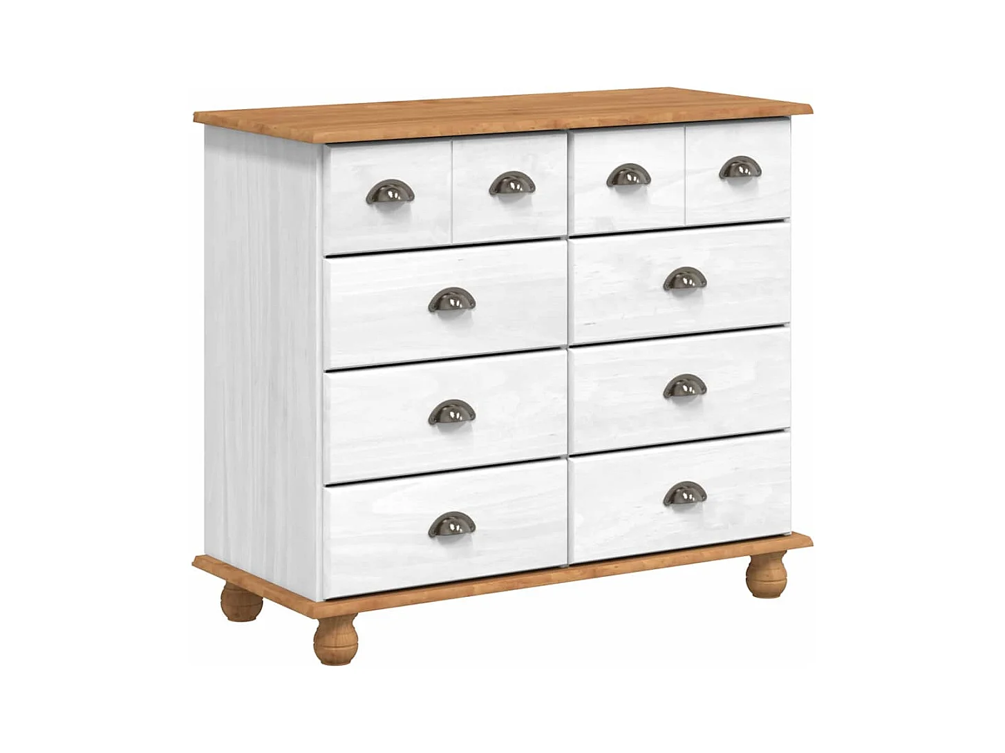 Hutch ASKIM Blanc 91 x 40 x 184 cm Bois de pin massif