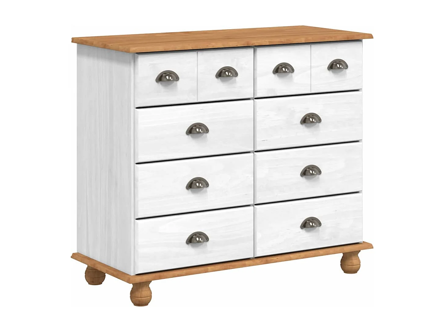 Hutch ASKIM Blanc 91 x 40 x 184 cm Bois de pin massif