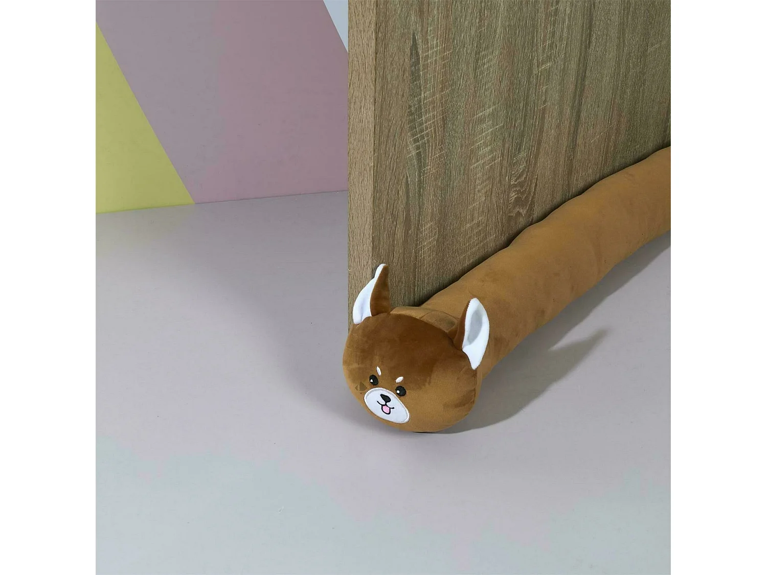 Boudin de porte en polyester chien collection KAWAII marron