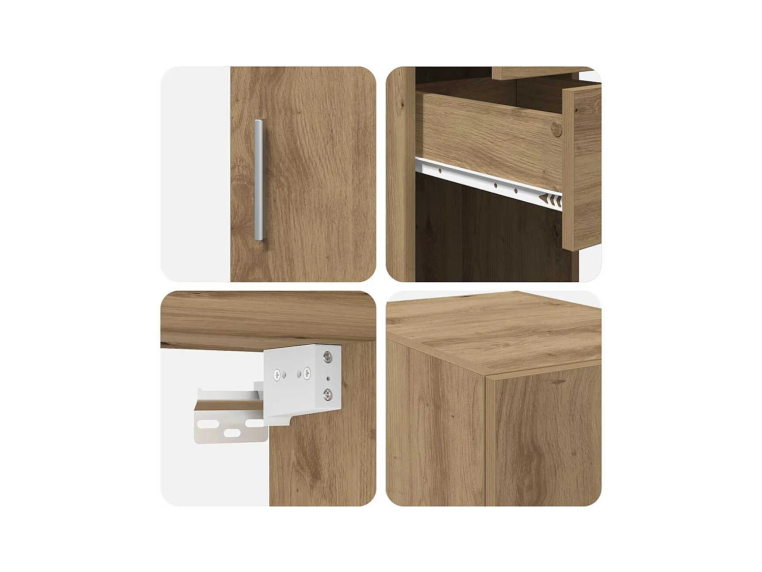 Schlanker Stauraum Schrank Artisan-Eiche 30 x 42.5 x 225 cm