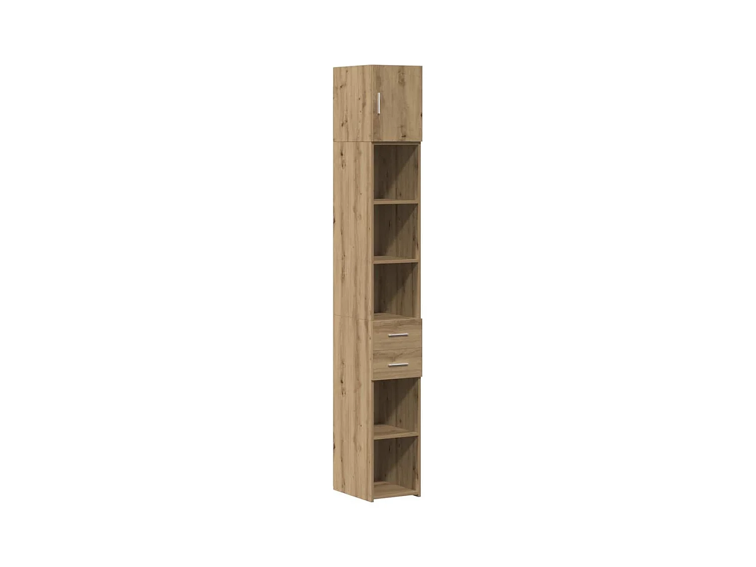 Schlanker Stauraum Schrank Artisan-Eiche 30 x 42.5 x 225 cm