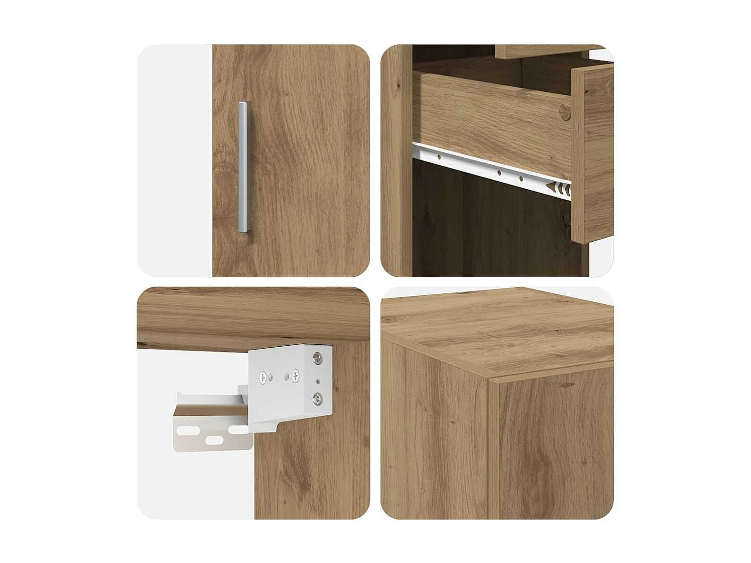 Armoire de rangement 2 pcs Chêne artisanal 30 x 42,5 x 225 cm