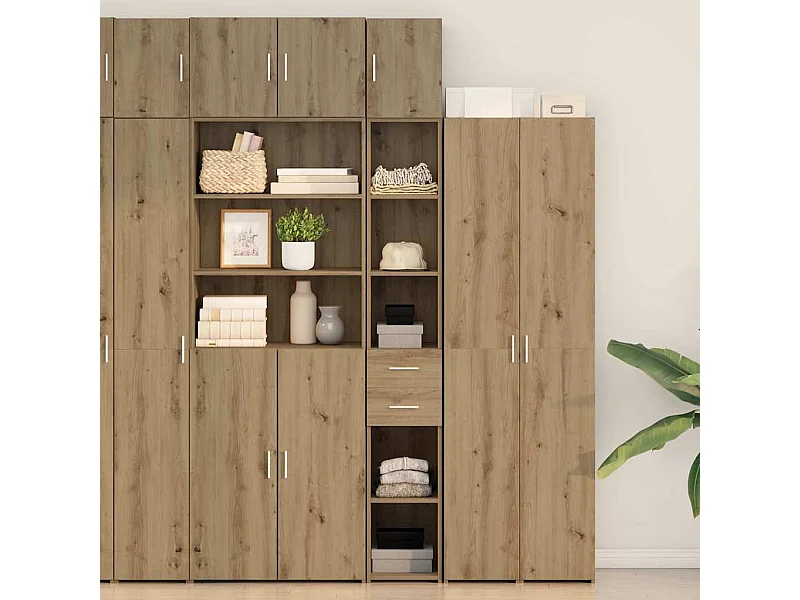 Aufbewahrungsschrank 2 pcs Artisan-Eiche 30 x 42,5 x 225 cm