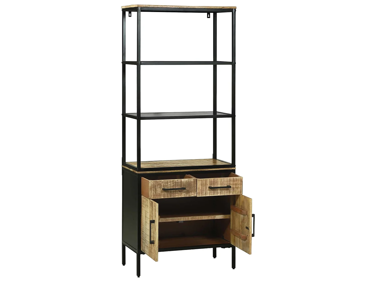 Haut Armoire Marron 70 x 35 x 180 cm Bois de mangue massif