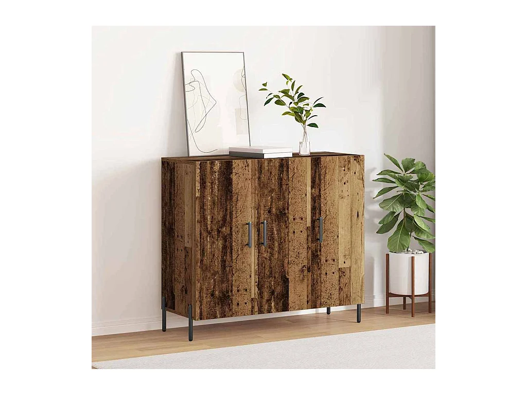 Buffet Bois ancien 90 x 34 x 80 cm Bois d'ingénierie