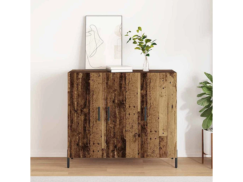 Buffet Bois ancien 90 x 34 x 80 cm Bois d'ingénierie