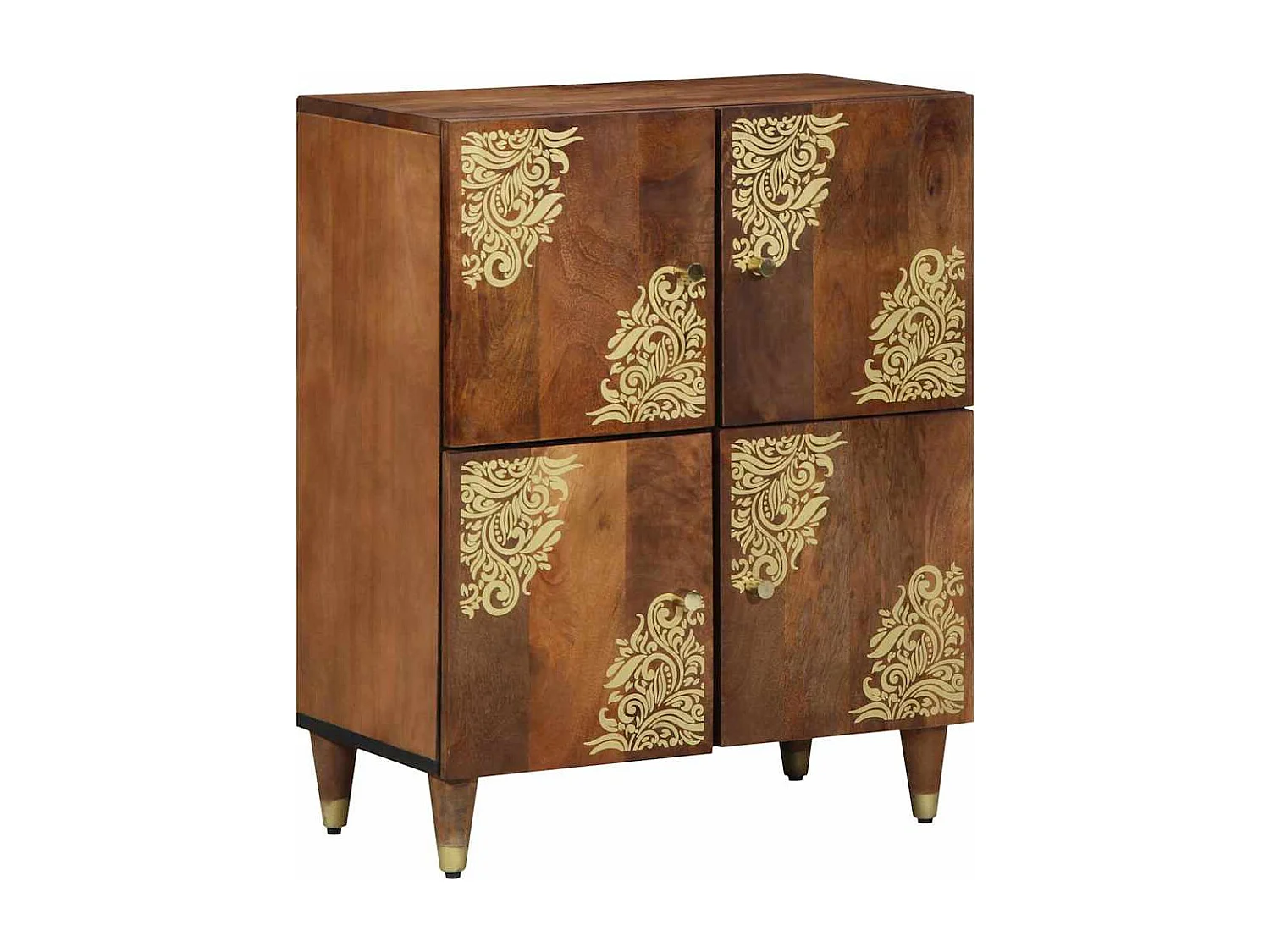 Buffet avec porte Marron 60 x 33 x 75 cm Bois de mangue massif