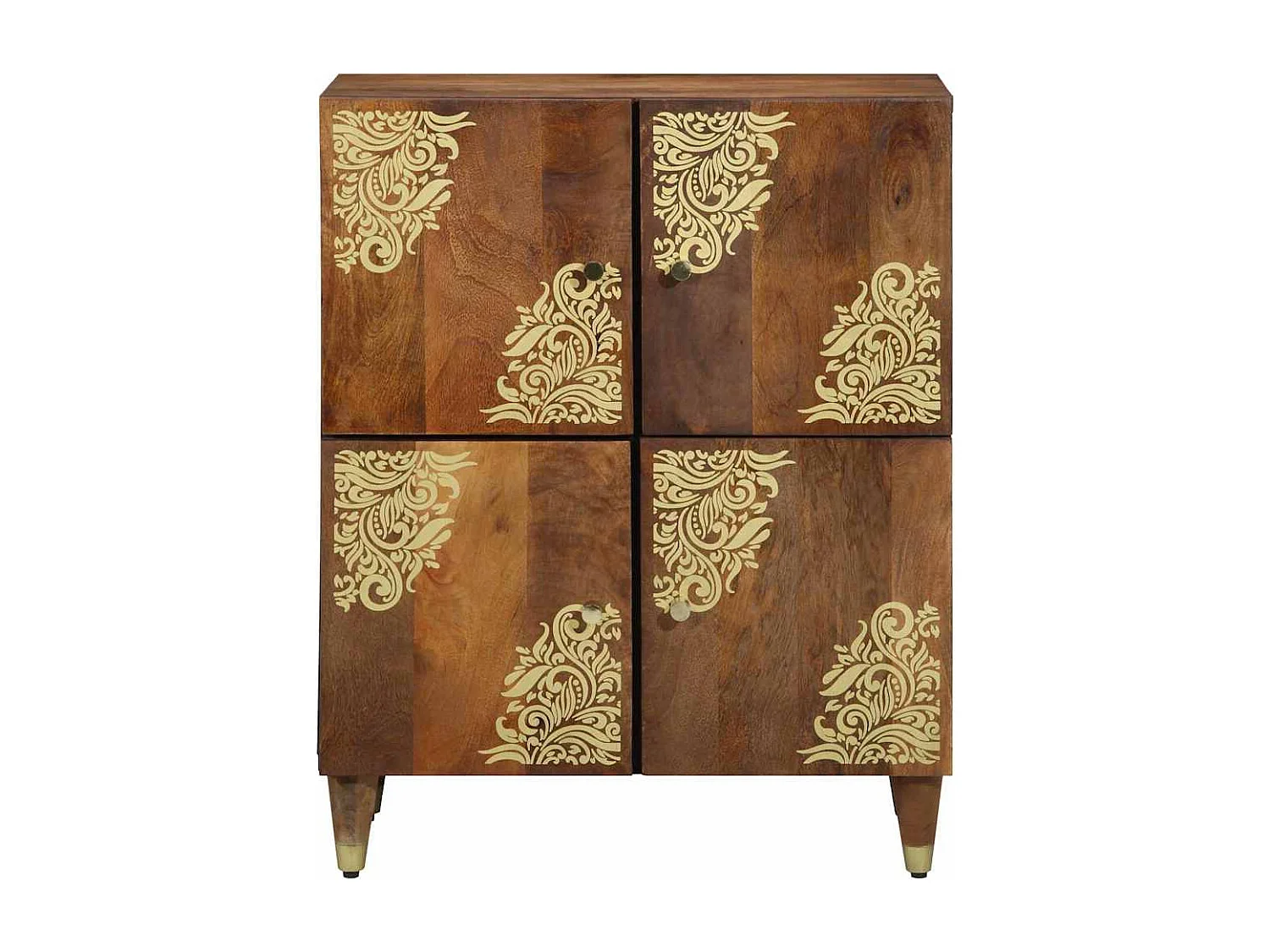 Buffet avec porte Marron 60 x 33 x 75 cm Bois de mangue massif